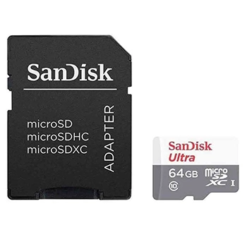 کارت حافظه microSDXC سن دیسک مدل Ultra کلاس 10 استاندارد UHS-I سرعت 100MBps ظرفیت 64 گیگابایت همراه با آداپتور SD